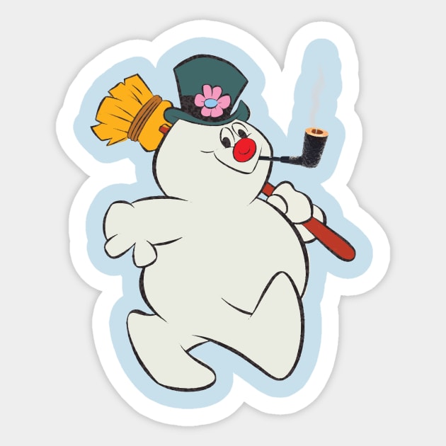 Frosty Got Himself A Real Pipe Sticker by Eugene and Jonnie Tee's